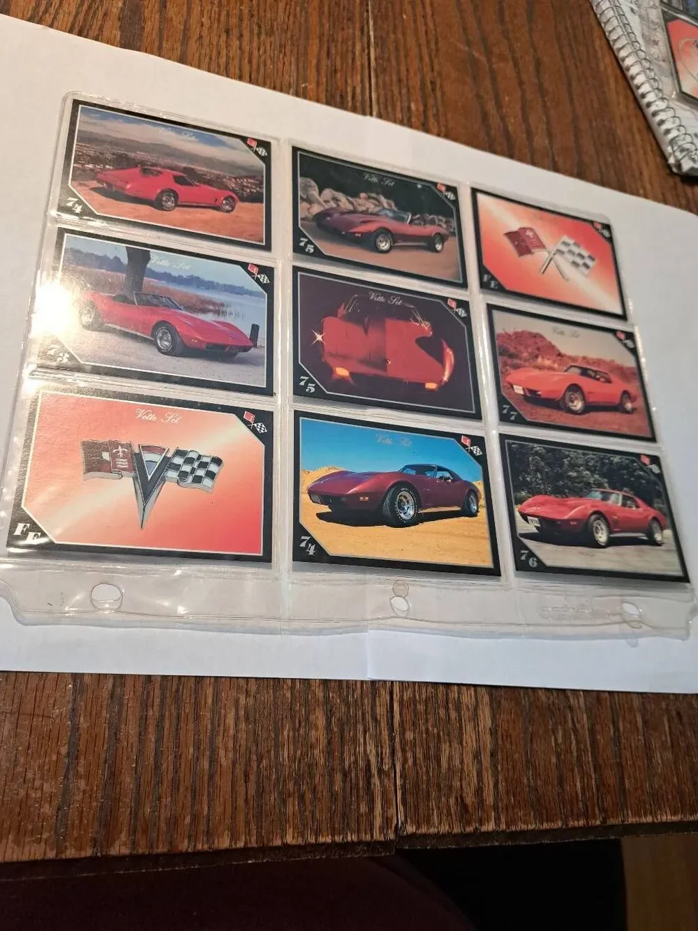Vintage 1991 Collect A Card Vet Set Corvette Trading Cards Lot 9 Chevrolet Cards